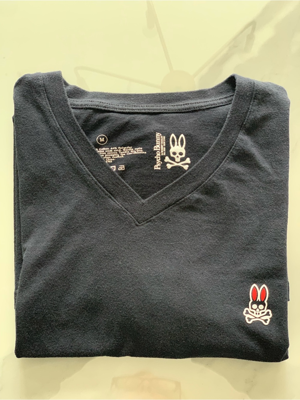 Psycho Bunny V-Neck Tee Set in Black and Navy Blue. Men’s Medium - Picture 2 of 12